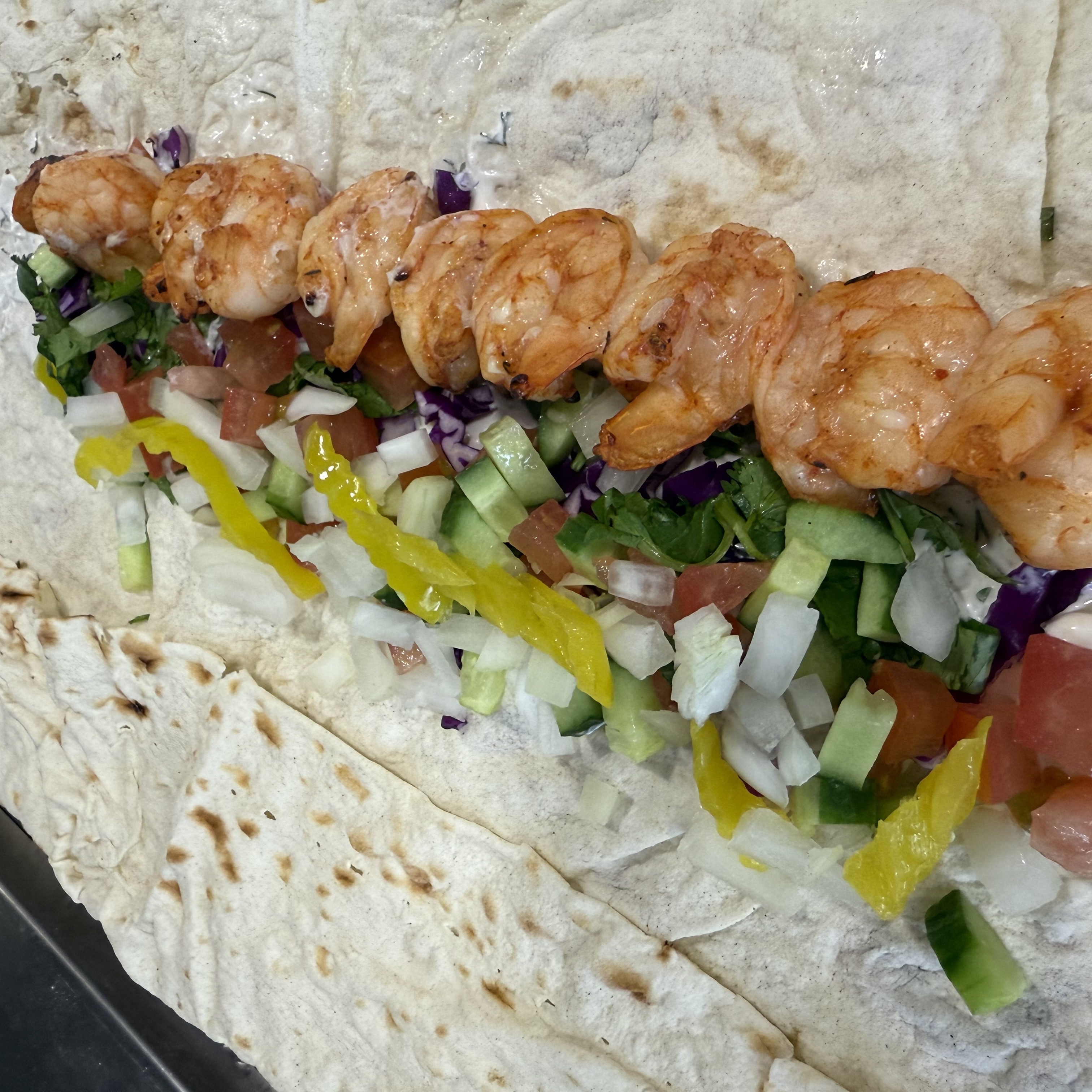 Shrimp Shawarma Wrap